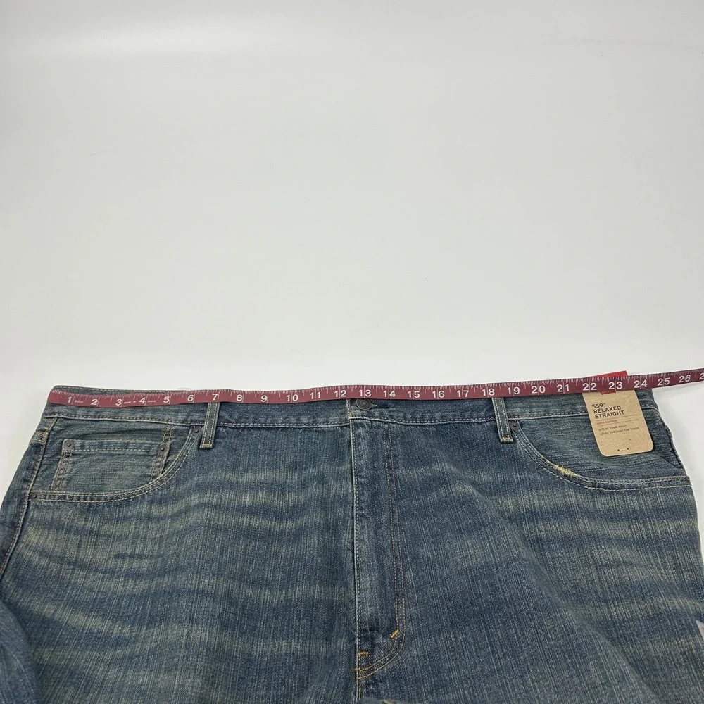 Levi's 559 Relaxed Straight Jeans Mens 48x32 Blue Medium Wash 100% Cotton NEW